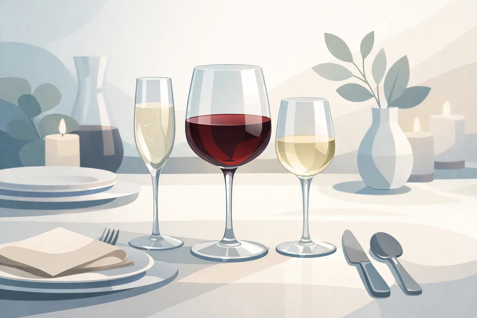 Wine Glasses for Modern Table Settings