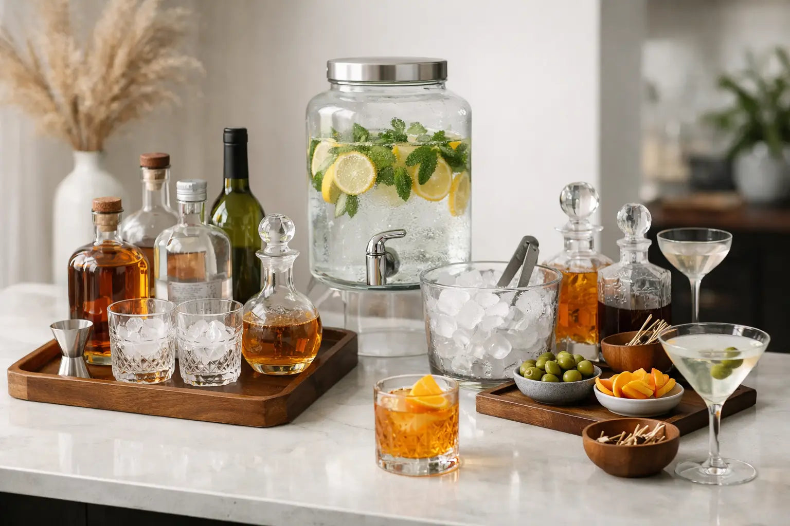 How to Set a Drink Station That Feels Considered