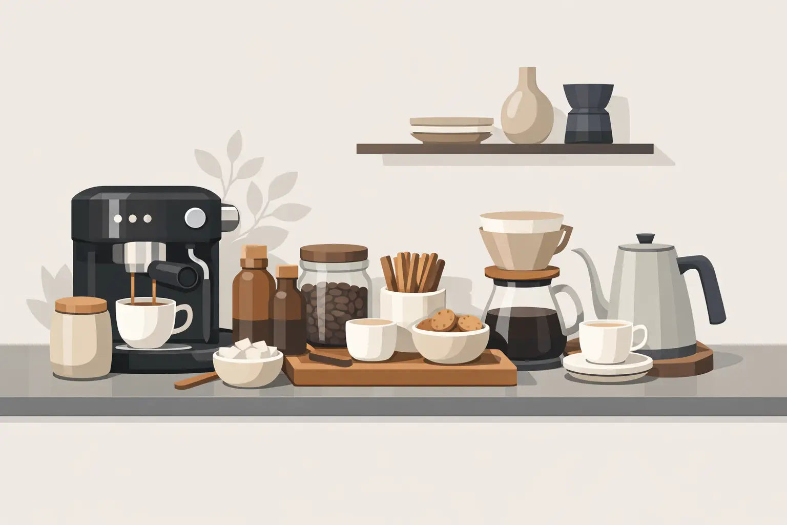 How to Layer an Elegant Coffee Station