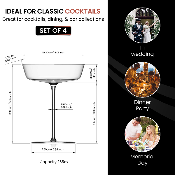 Figueroa Wide Coupe Glasses (4-Pack)