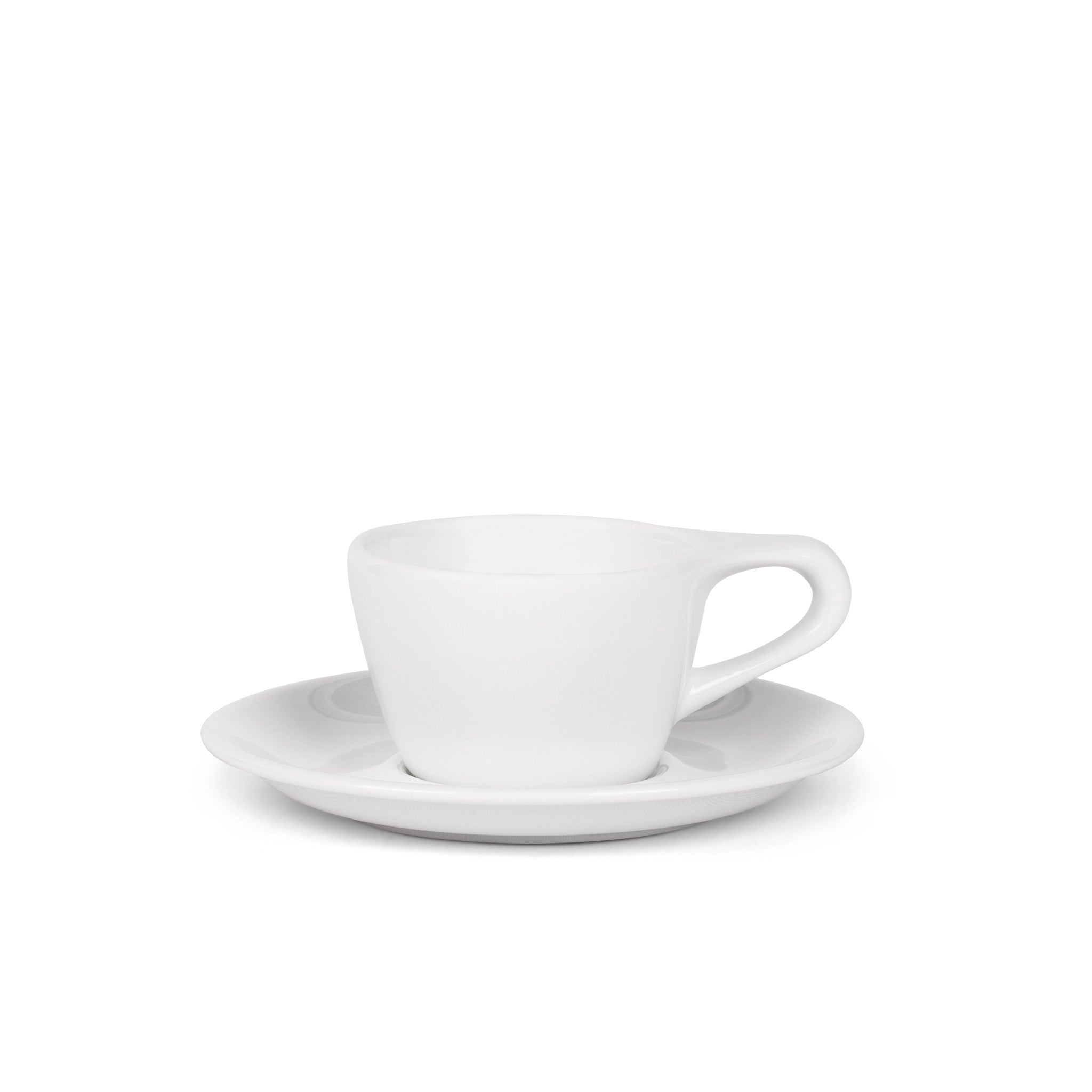 Wilshire Cappuccino Cups and Saucers, White (4-Pack)