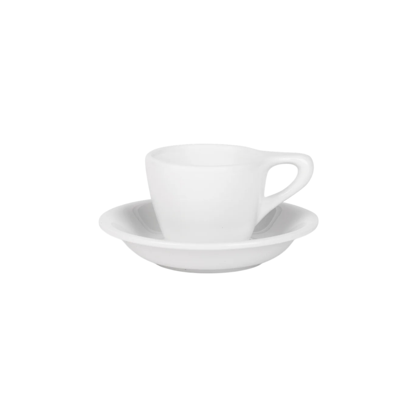Wilshire Espresso Cups & Saucers, White (4-Pack)